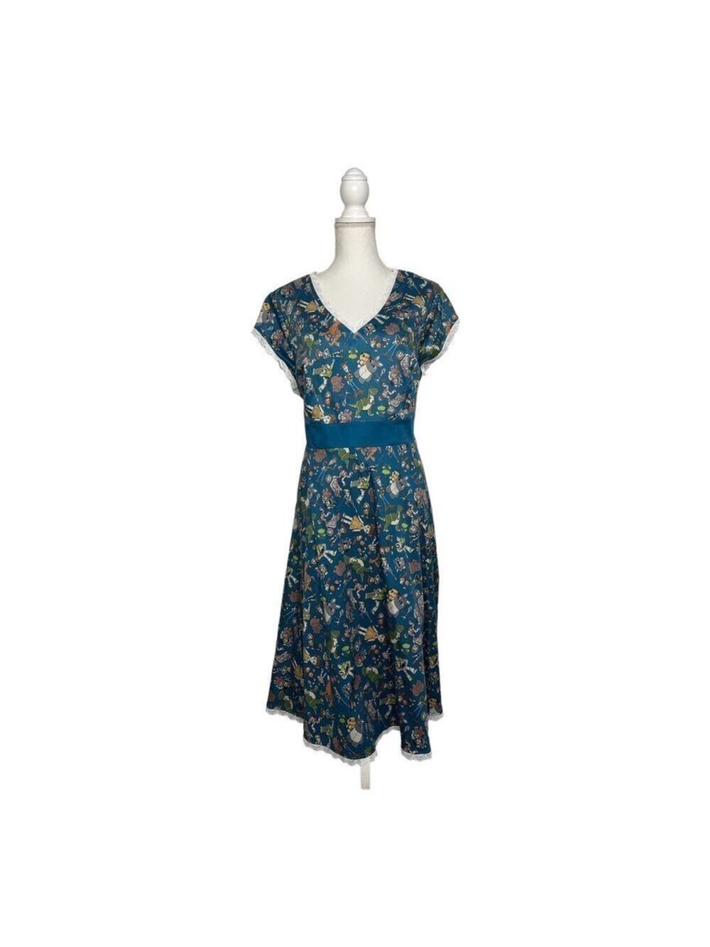 Disney Dress Shop Women's Floral Toy Story 4 Retro Lace Fit & Flare Dress 1X